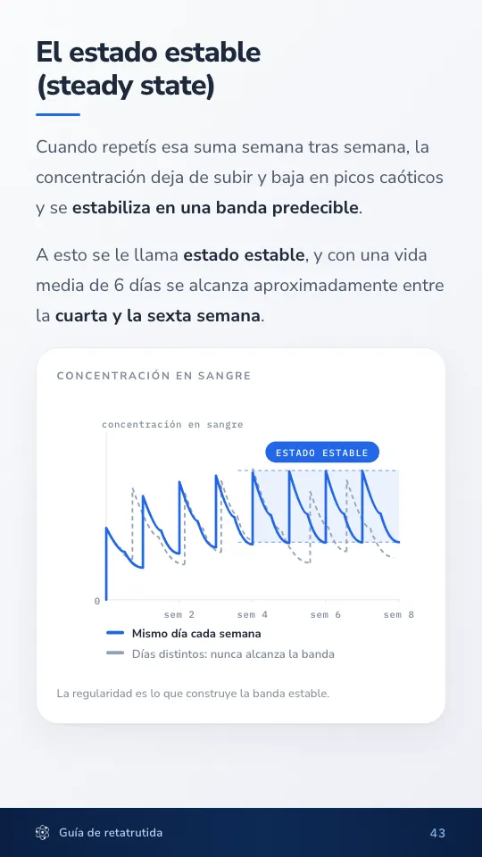 Página con la curva de concentración en sangre